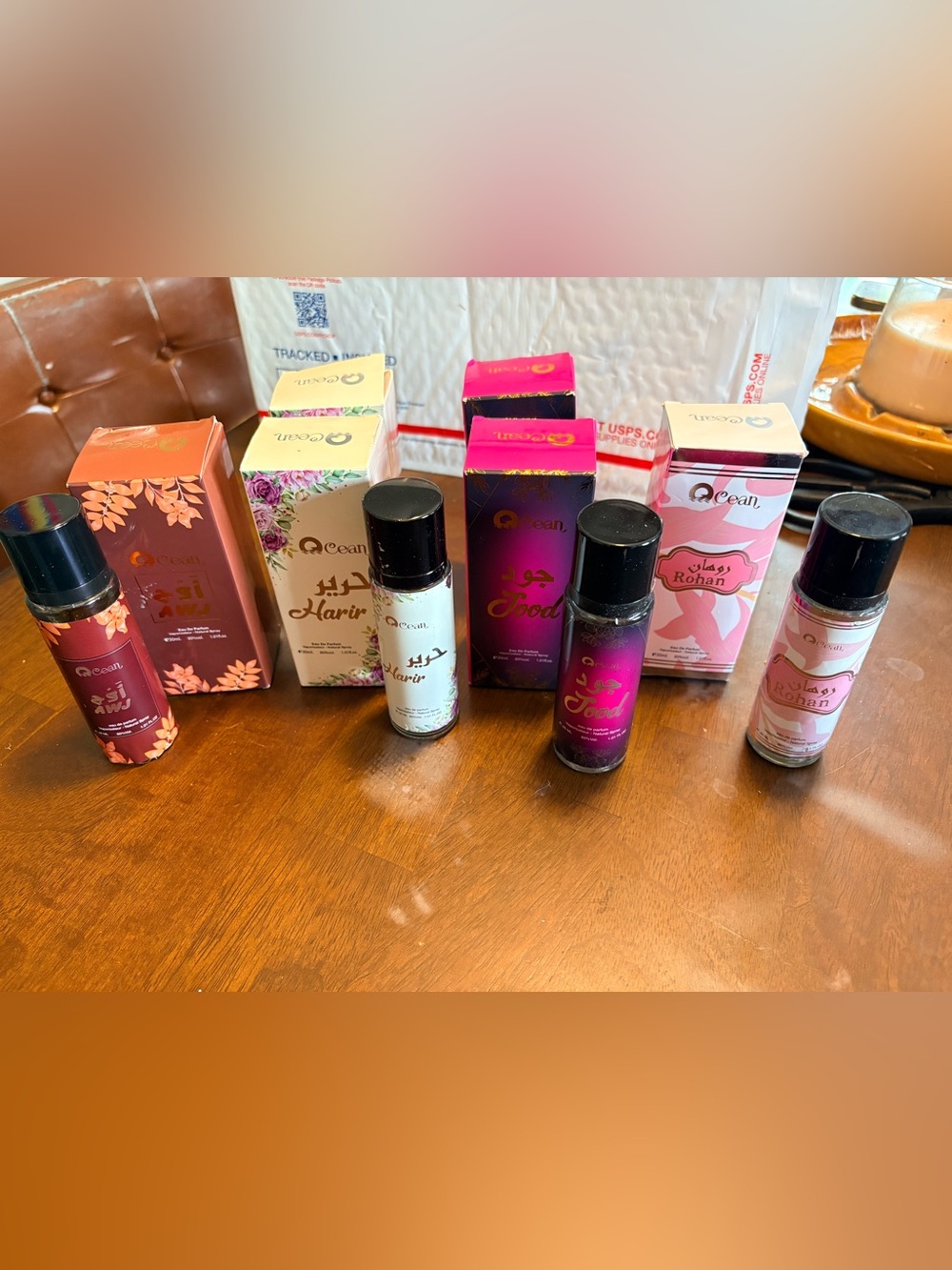 6 Smaller bottles of perfume